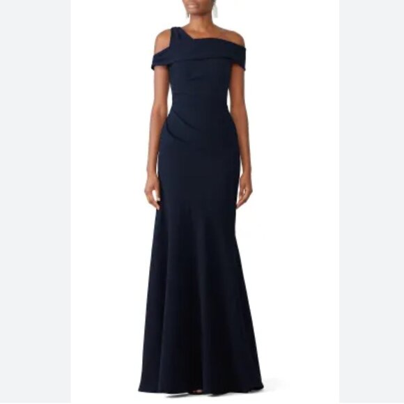 Theia Navy Mermaid Gown size 18 - Picture 1 of 3